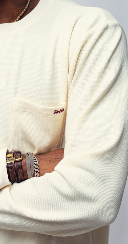 "Ivory" Waffle Knit Long sleeve