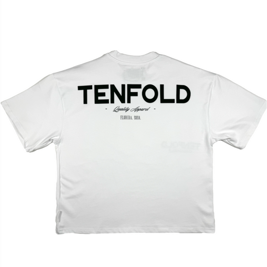White Staple Tee
