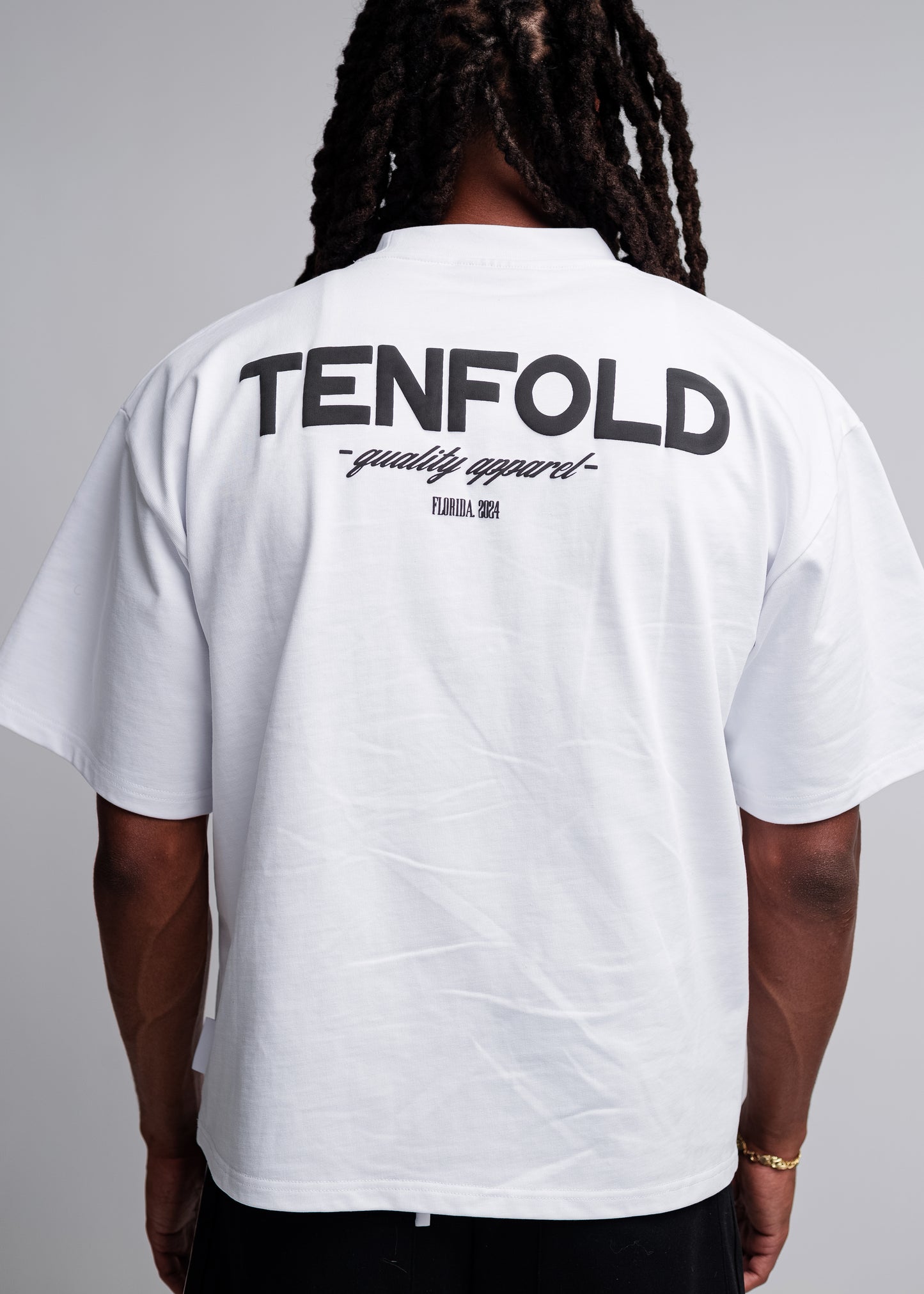 White Staple Tee