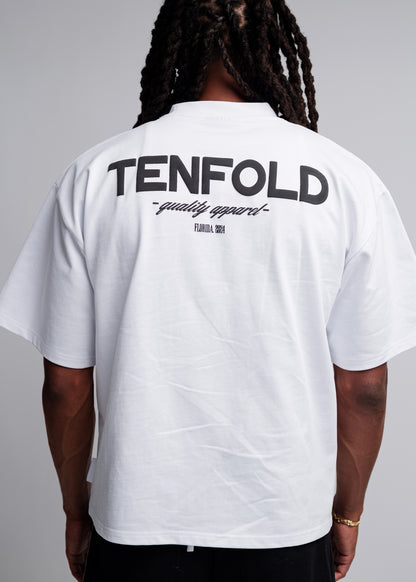 White Staple Tee
