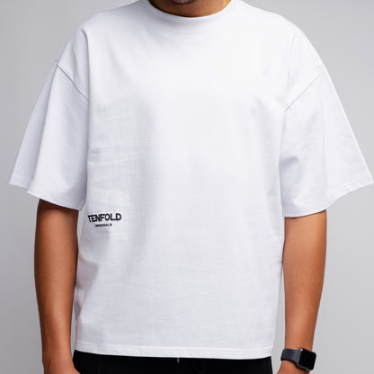 White Staple Tee